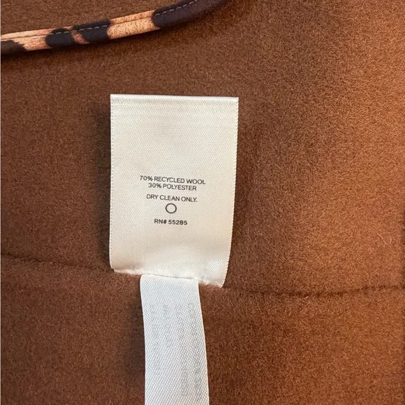 Express Hand Sewn Wool Blend Double Breasted Novelty Button Brown Blazer Jacket - Picture 15 of 15